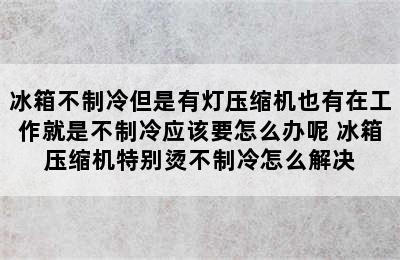 冰箱不制冷但是有灯压缩机也有在工作就是不制冷应该要怎么办呢 冰箱压缩机特别烫不制冷怎么解决